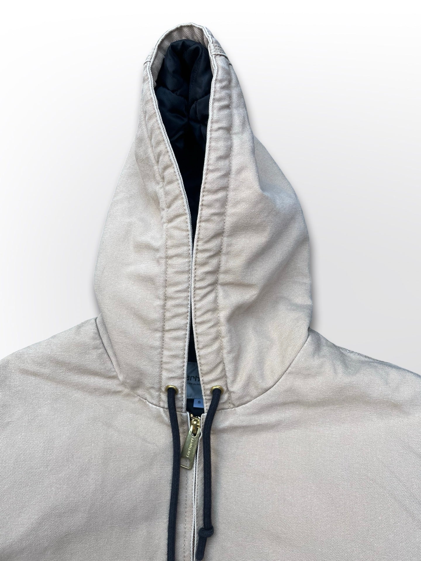 Vinterjakke Carhartt Active Jacket Carhartt WIP vintage work wear stil S small i beige farve