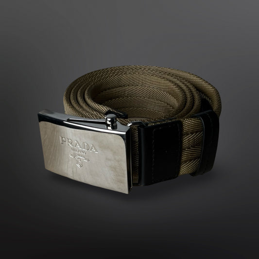 Prada Milano Nylon Bælte Khaki