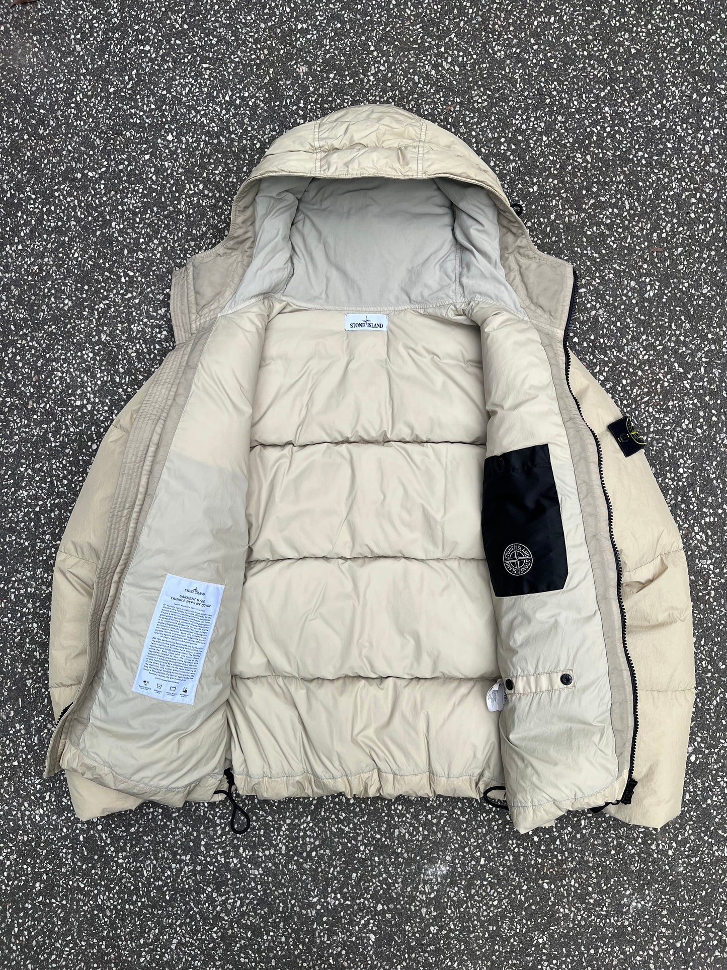Stone Island Garment Dyed Crinkle Reps Down Jacket L Large
