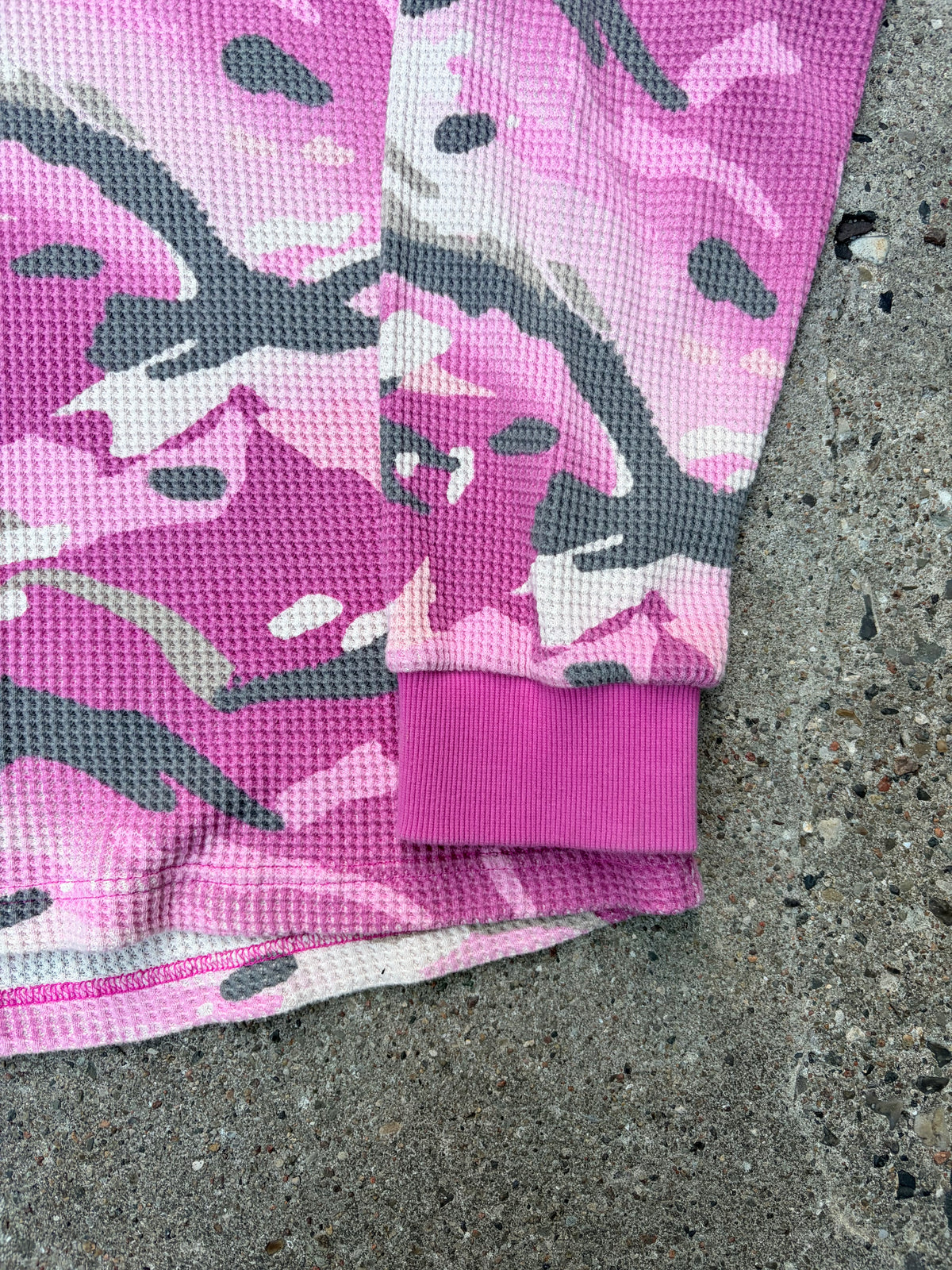 Patta Pink Camo Waffle Long Sleeve – Large / Fits XL