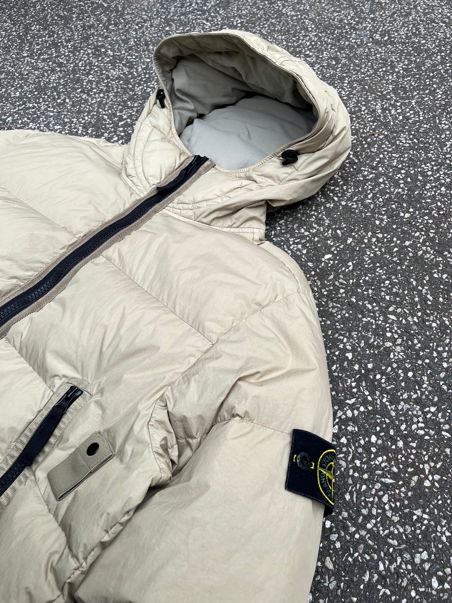 Stone Island Garment Dyed Crinkle Reps Down Jacket L Large
