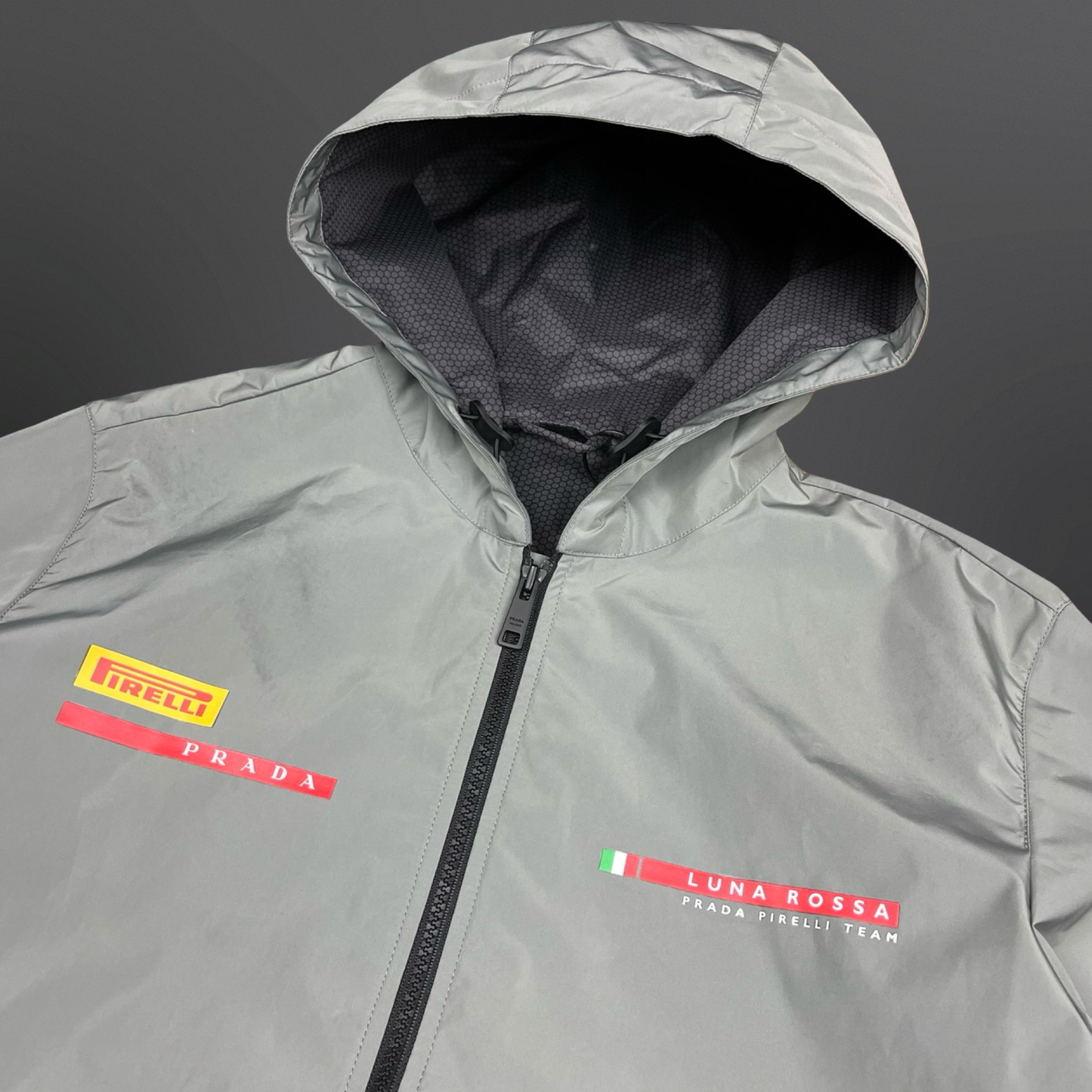 Prada Luna Rossa Pirelli Team Shell Jacket – Grey – Str. XL