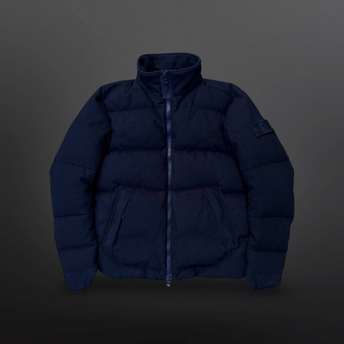 Stone Island Ghost Piece Wool Down Jacket – Navy – Medium Dunjakke