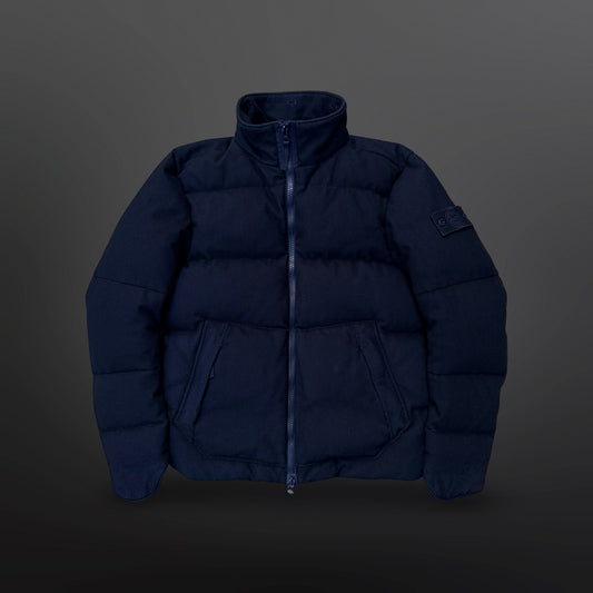 Stone Island Ghost Piece Wool Down Jacket – Navy – Medium Dunjakke