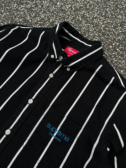 Supreme Skjorte Stribende M Medium Sort