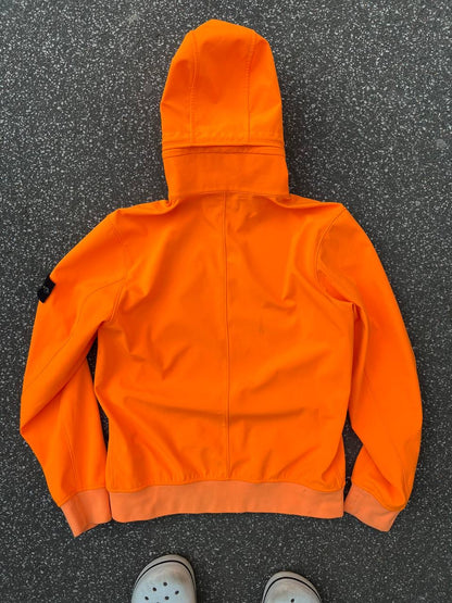 Stone Island Soft Shell R Jacket Sommer Jakke L Large Orange