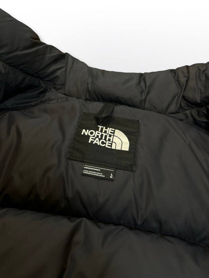 Brugt Puffer Dunjakke The North Face nuptse 700 Varm Vinterjakke i L large mænd Mørkenlå Sort i god stand