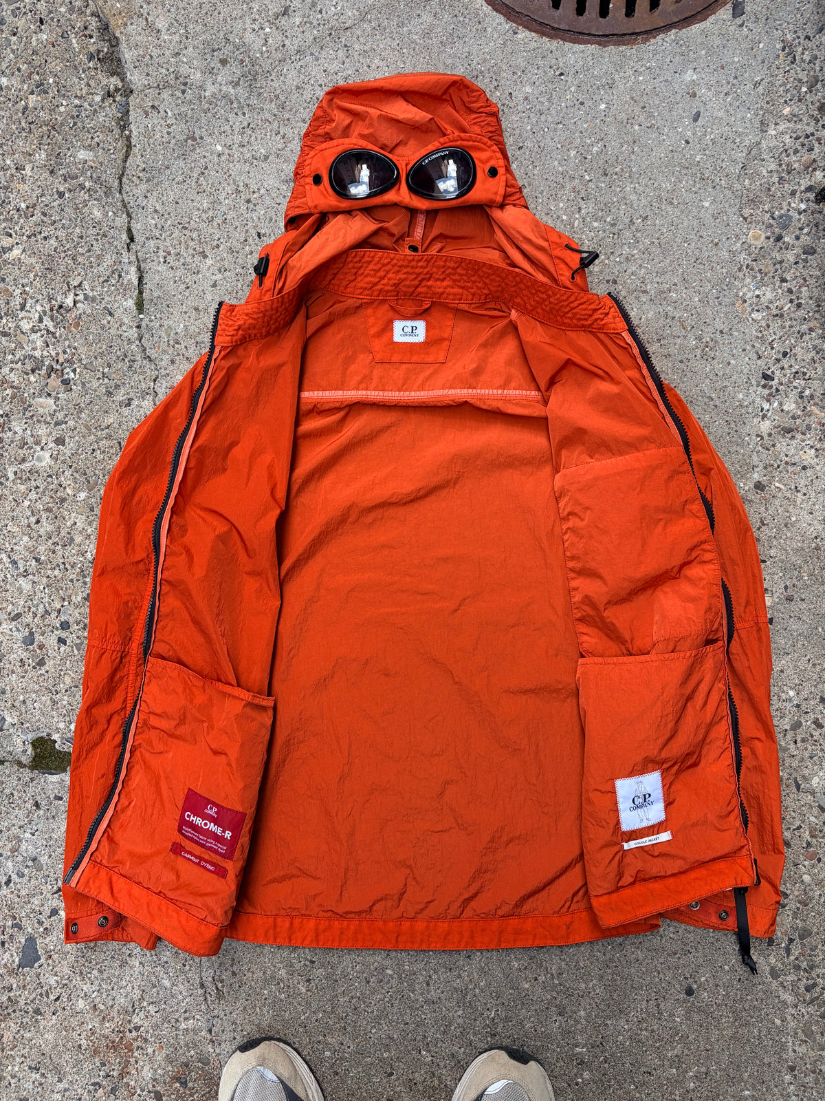 C.P. Company Chrome-R Goggle Jacket – Orange – Medium