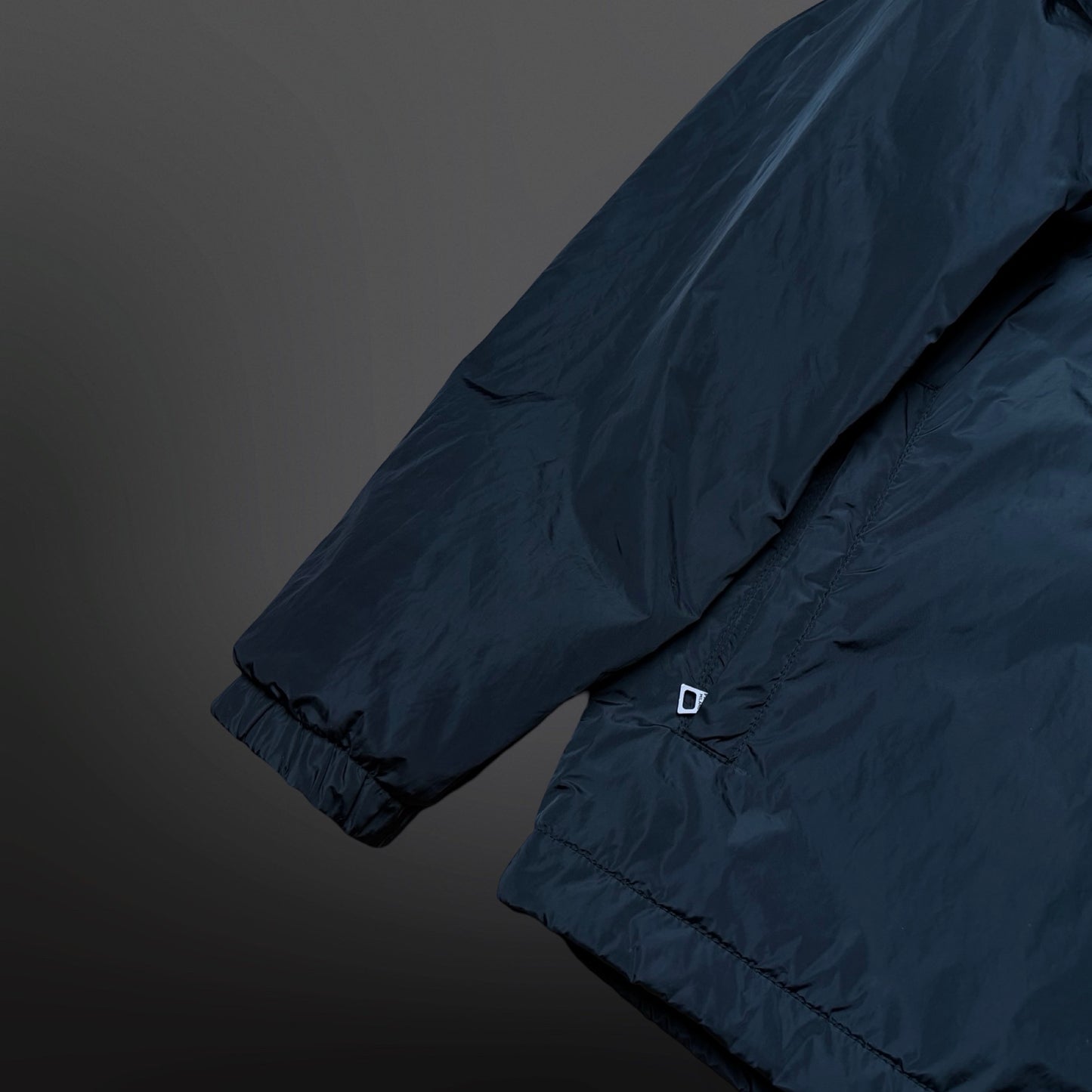 Prada Jacket Jakke L Large Grå Sort Triangle Logo Forårsjakke