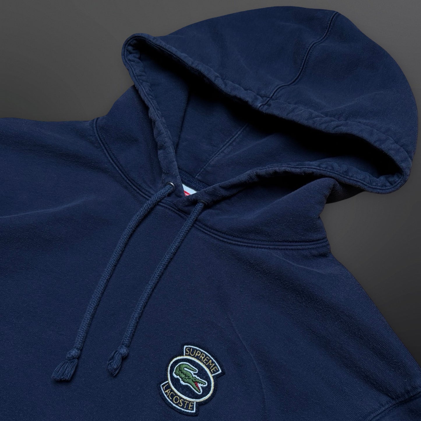 Supreme x Lacoste Hoodie Hættetrøje XL (Navy)