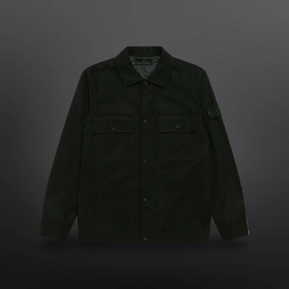 Stone Island Ghost Wool Overshirt Sort M Medium Sort Black