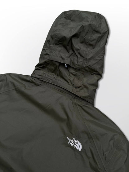 Skijakke The North Face Brugt Used Large i mørkegrøn militær farve Kvinde