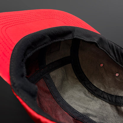Supreme Red & White Split Camp Cap – Box Logo