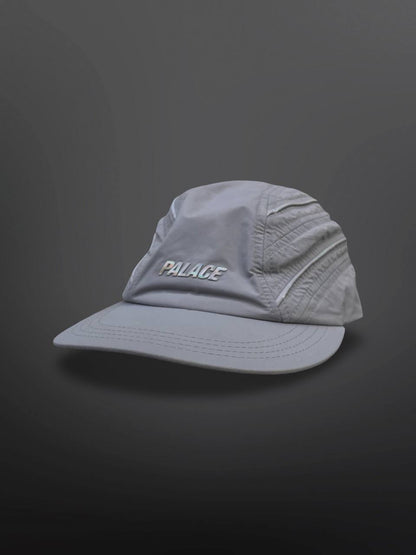 Palace S-Runner 2 Shell Hat Cap Kasket I Grå med Hvide Striber One Size Reflective Logo