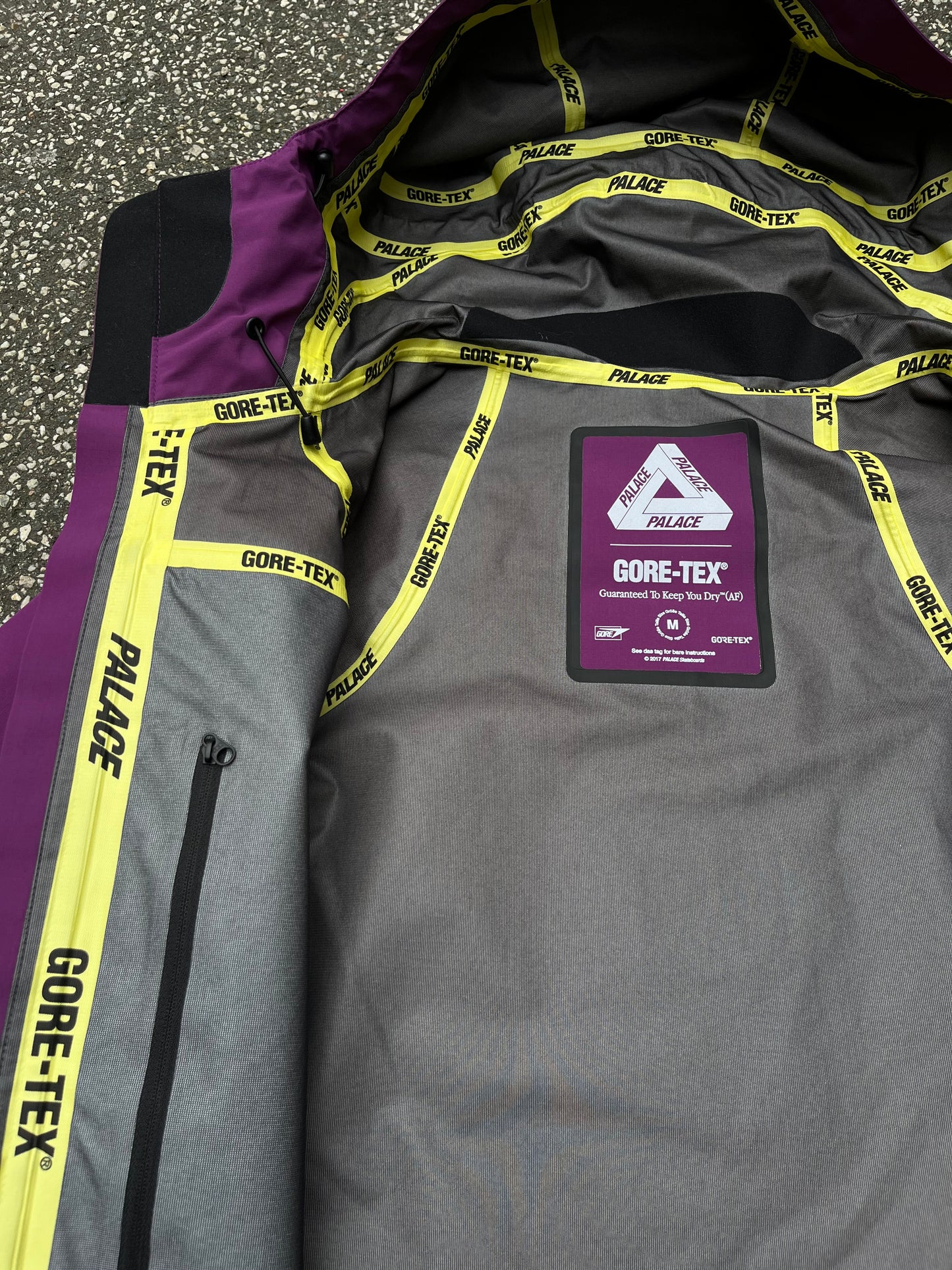 Palace Gore-Tex Skaljakke Regnjakke Lilla M Medium