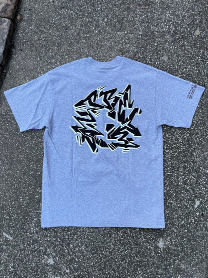 Supreme Graffiti Logo Tee – Heather Grey Large