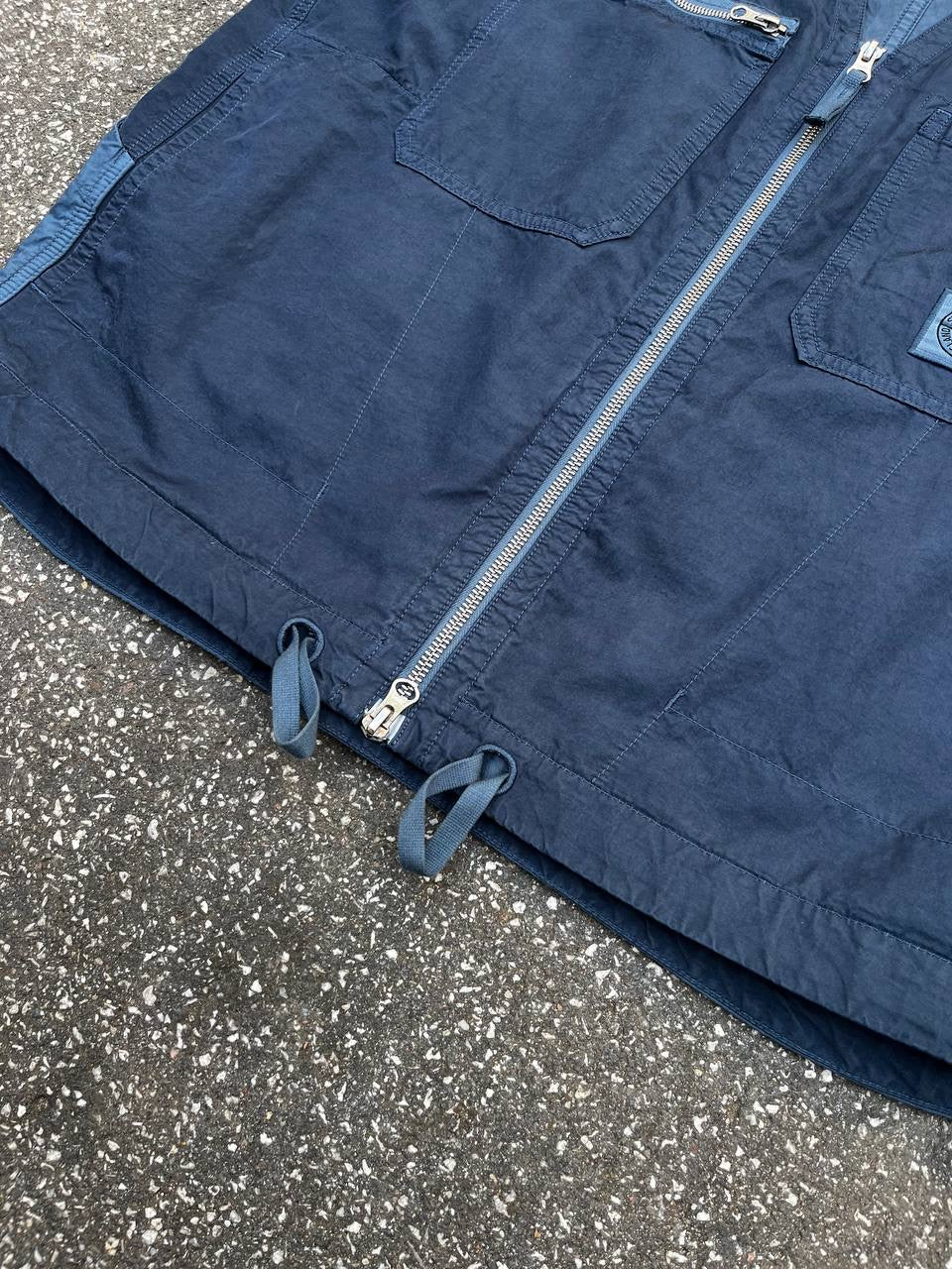 Stone Island Cupro Cotton Vest i Navy Mørkeblå XL