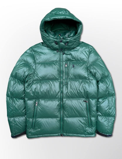 Polo Ralph Lauren Puffer Dunjakke i Grøn Small herre Ny