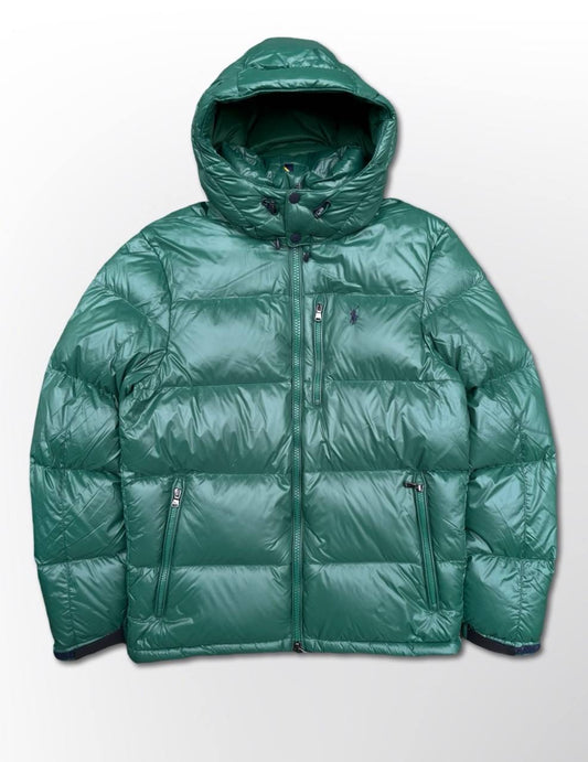 Polo Ralph Lauren Puffer Dunjakke i Grøn Small herre Ny
