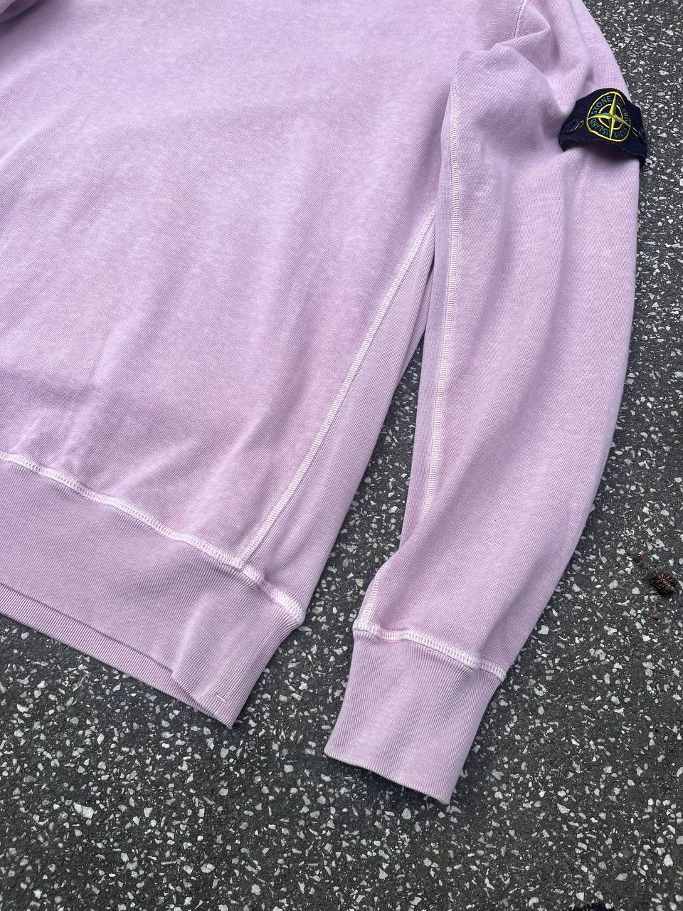 Brugt Sweatshirt fra Stone Island sten Ø SI i XL herre mænd i pink Lyserød Farve