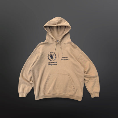 Balenciaga x World Food Programme Hoodie Beige M Medium (Fitter Large)