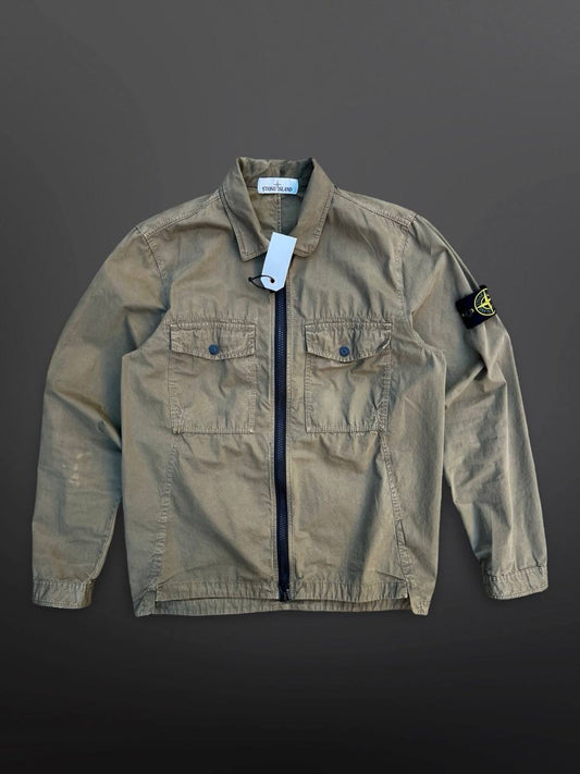 Stone Island Overshirt Skjorte Med Lynlås khaki S small