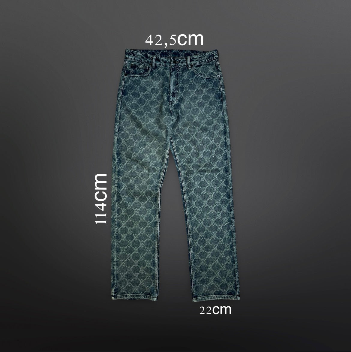 Daily Paper Monogram Denim Jeans – Blå – Str. M Medium
