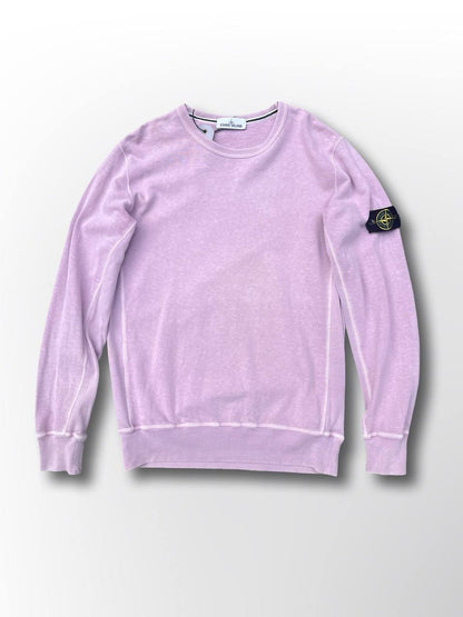 Brugt Sweatshirt fra Stone Island sten Ø SI i XL herre mænd i pink Lyserød Farve