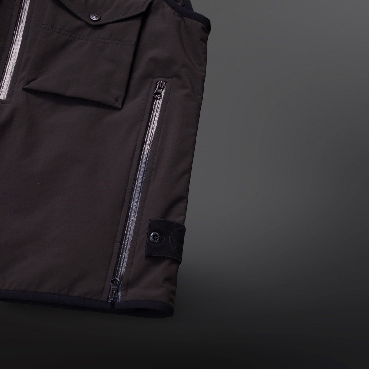 Stone Island Ghost Piece Utility Vest – Dark Brown / Black – Str. M