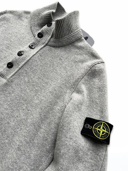 Brugt Used Stone Island Sweater Trøje i Uld i grå 80% Uld XL 6715508A3