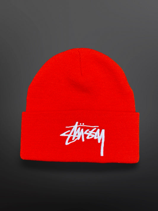 Stüssy Beanie Hue i Orange Brugt som ny