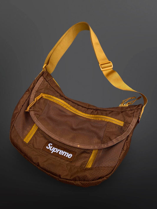 Supreme Messenger Box Logo SS22 Brun Brown Bag Shoulder Bag Sling Bag Skuldertaske