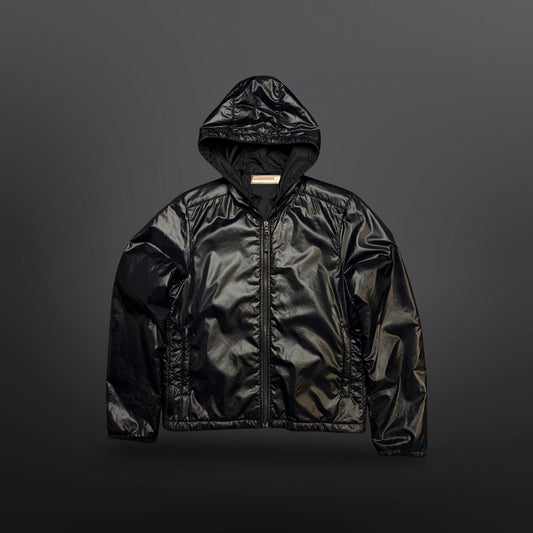 Prada Sport Shiny Ripstop Hooded Jacket – Black – Medium