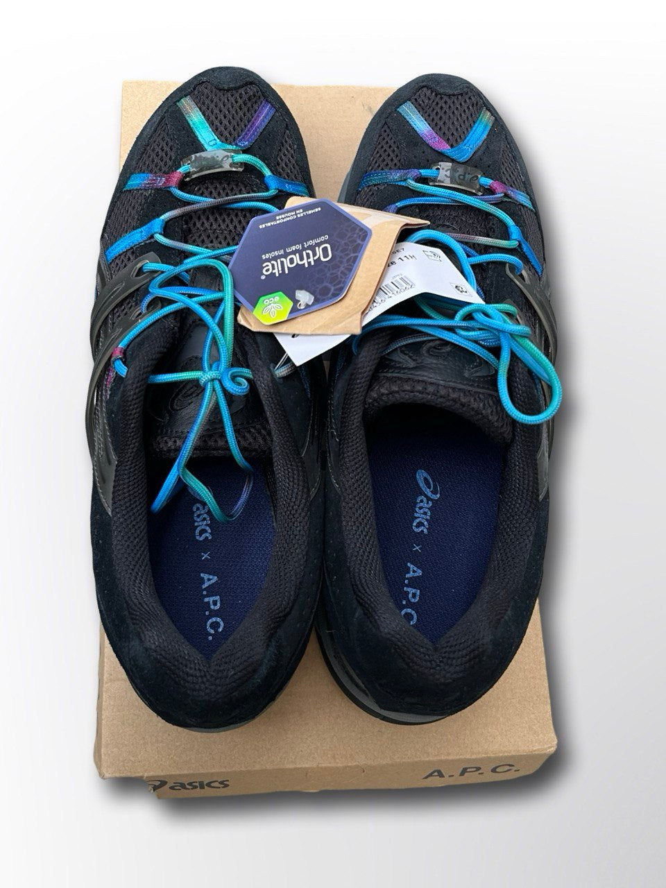 Nye sneakers Asics x A.P.C. Størrelse 46 sort og blå