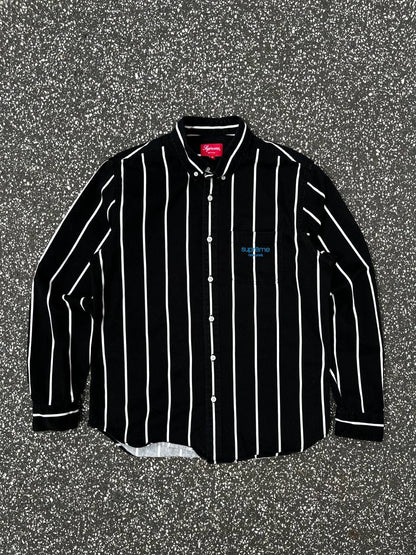 Supreme Skjorte Stribende M Medium Sort