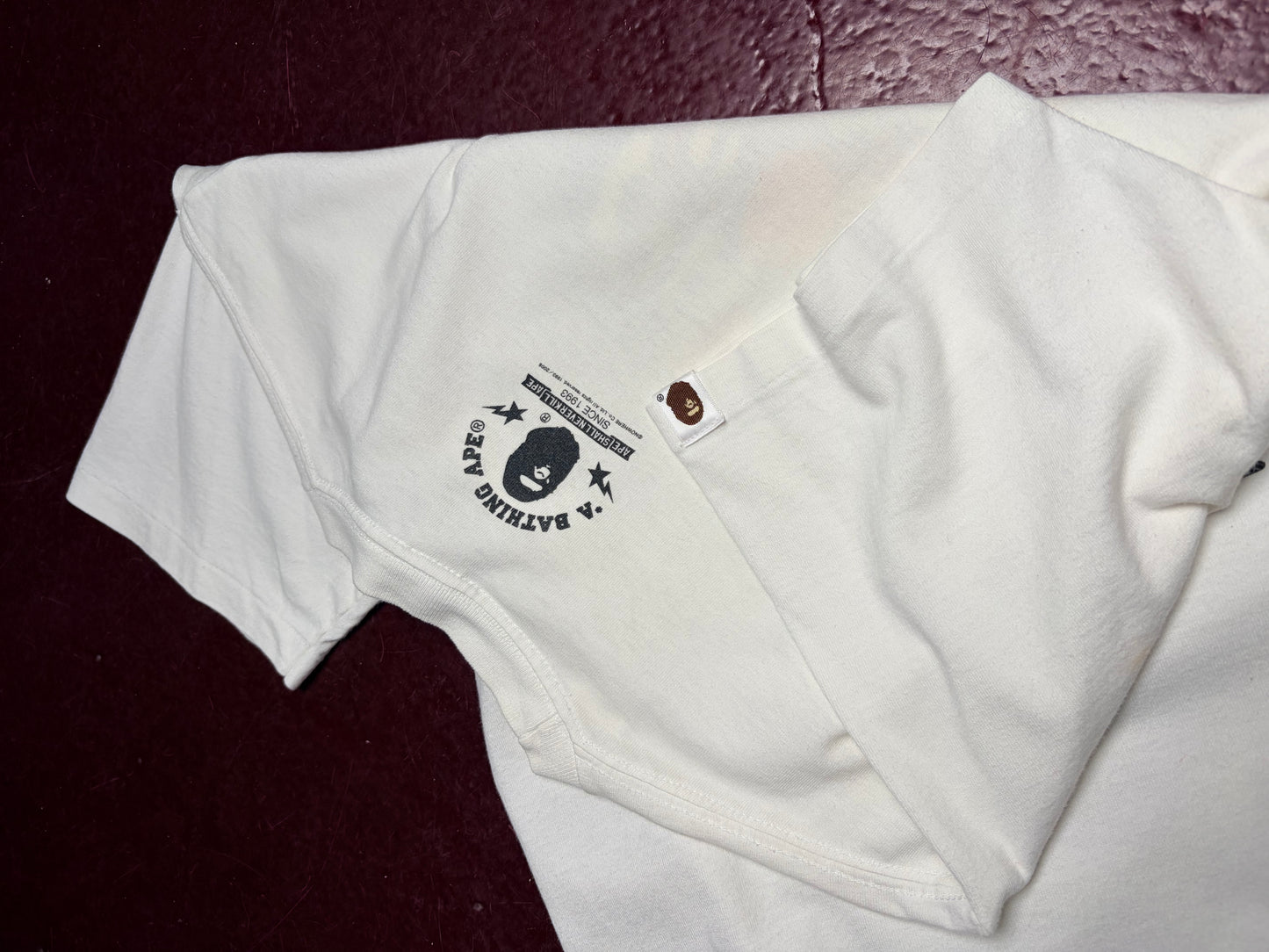 A Bathing Ape Classic Milo Shark Tee – White – Size M