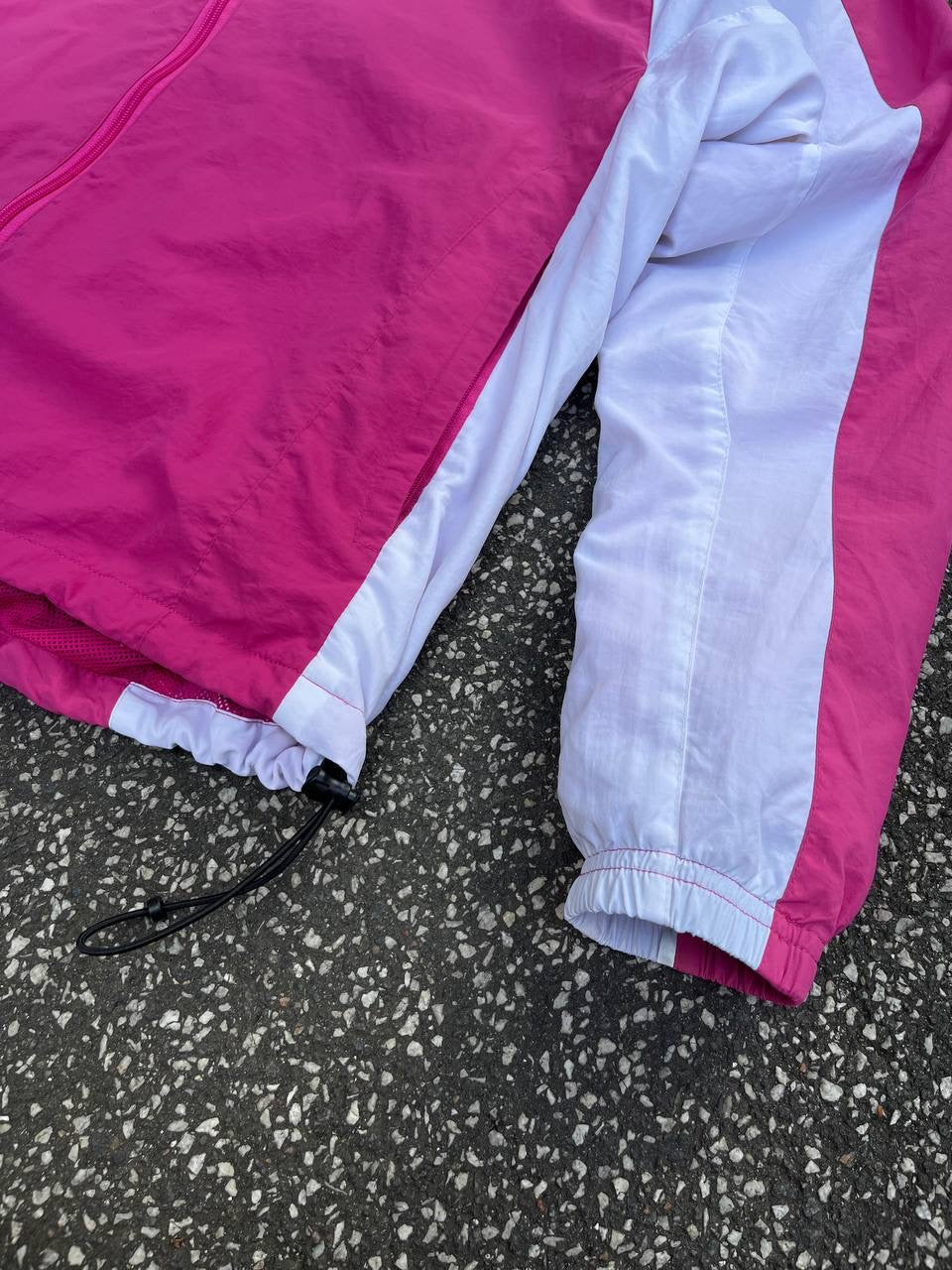 Corteiz Rose Pink Taille International M Medium Windbreaker Sommerjakke Rose Hvid White