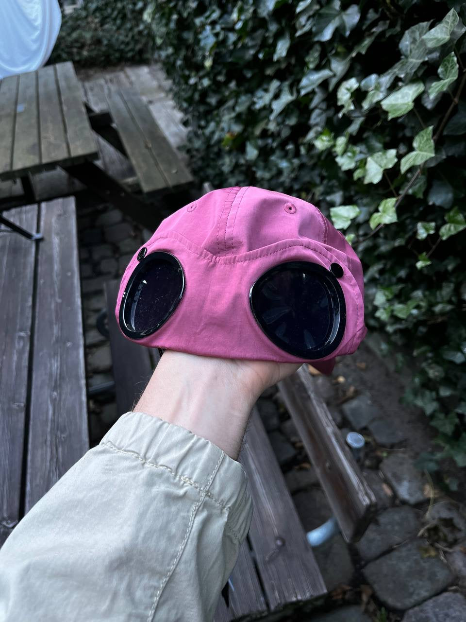 C.P. Company Google Cap kasket i Rosa XL Brand New