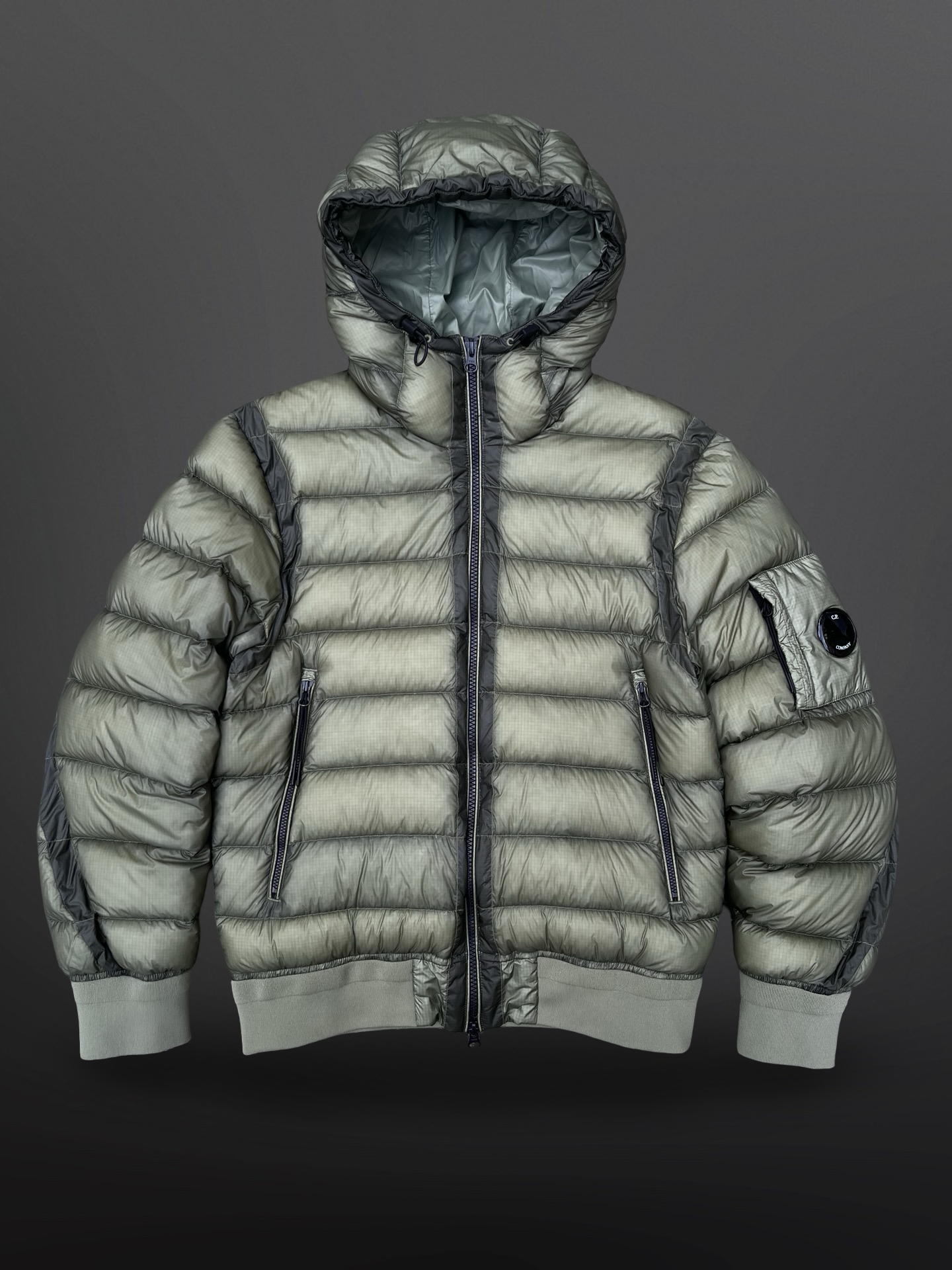 C.P. Company D.D. Shell Down Jacket Olive / Bombay Green, Str. XS – Fitter Small
