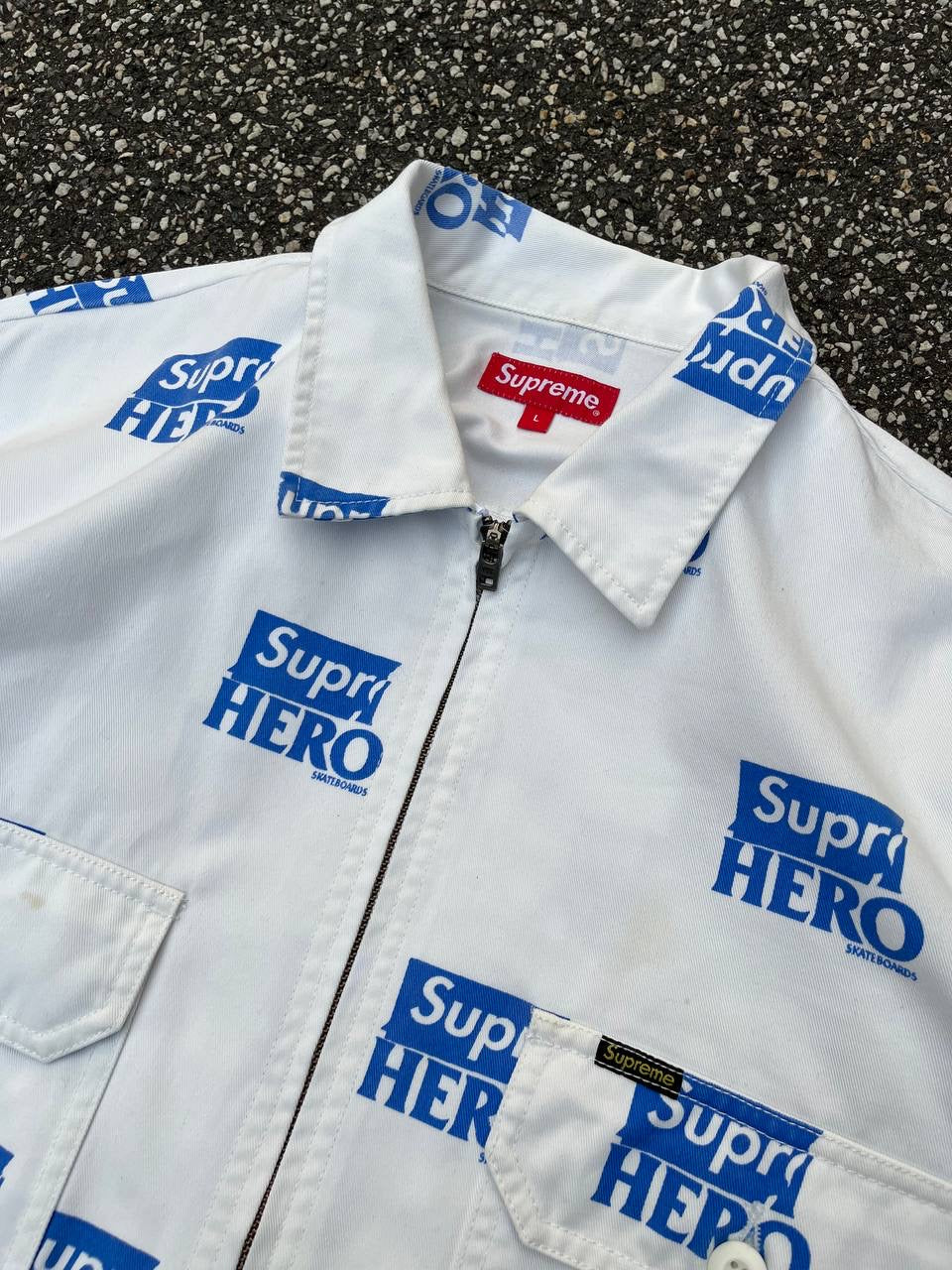 Supreme Jakke Hvid White L Large