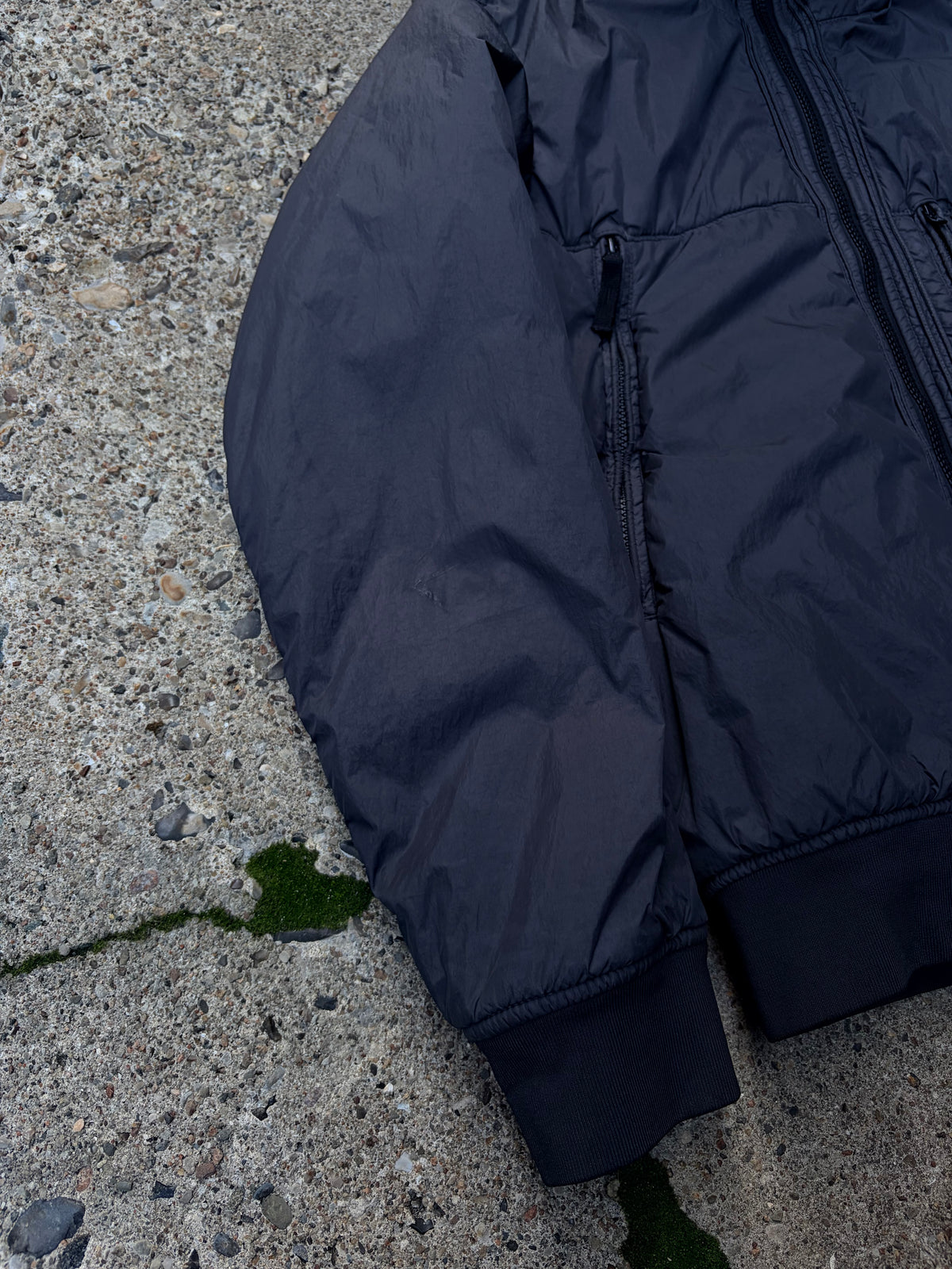 Stone Island Crinkle Reps Hooded Jacket Charcoal Grey – Large