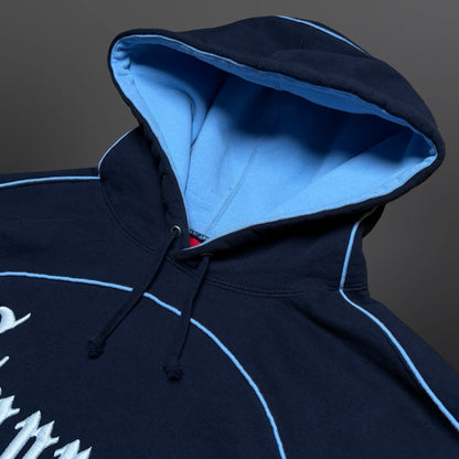 Supreme Piping Hooded Sweatshirt Hoodie – Navy Large