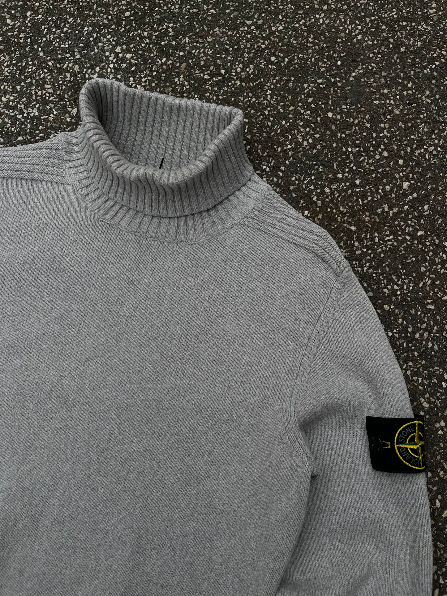 Stone Island Turtleneck Knit – Light Grey Str. L