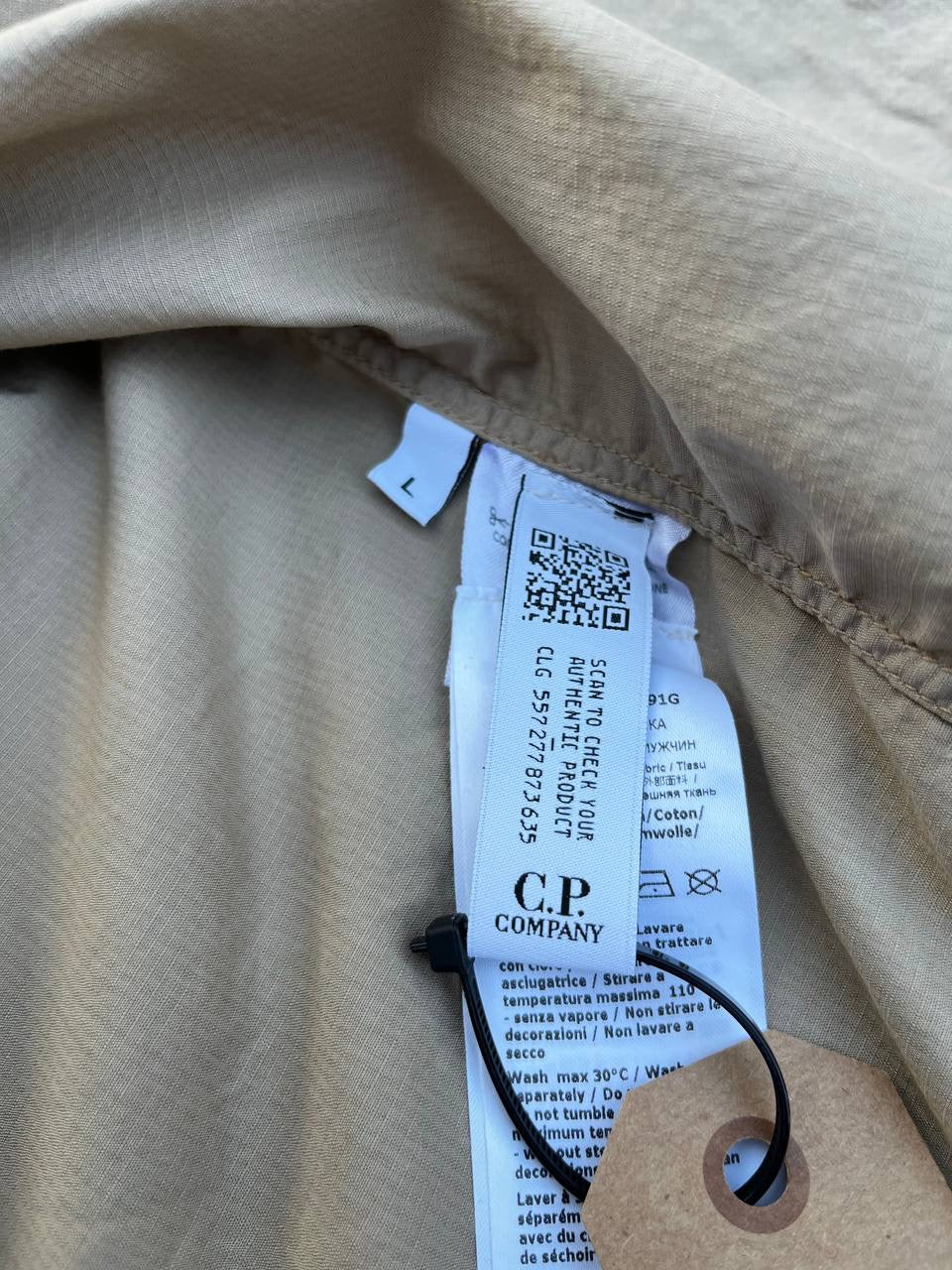 C.P. Company Kortærmet Overshirt Beige Str Large (M)