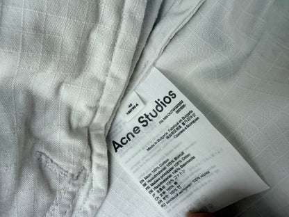 Acne Studios Funnel Neck Ripstop Jacket – Fog Grey – Size 46 (Large)