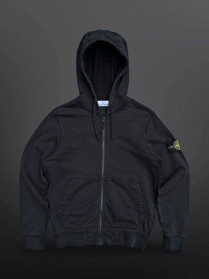 Stone Island Zip Up Hoodie Hættetrøje Med Lynlås Sort Black S Small 101564251