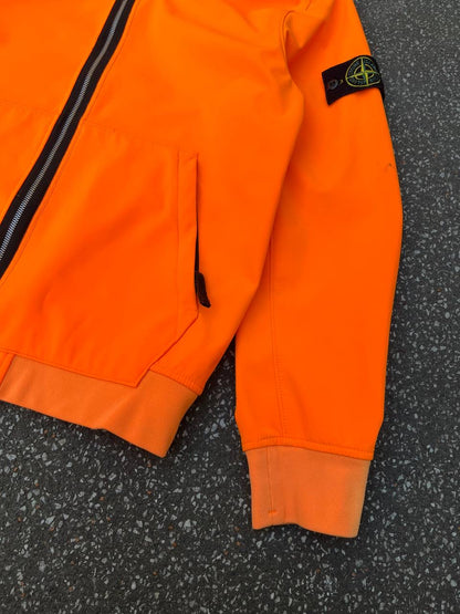 Stone Island Soft Shell R Jacket Sommer Jakke L Large Orange