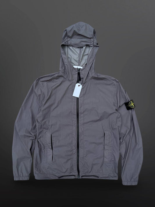 Stone Island Regnjakke Skin Touch Nylon Grå Grey M Medium Brugt Used