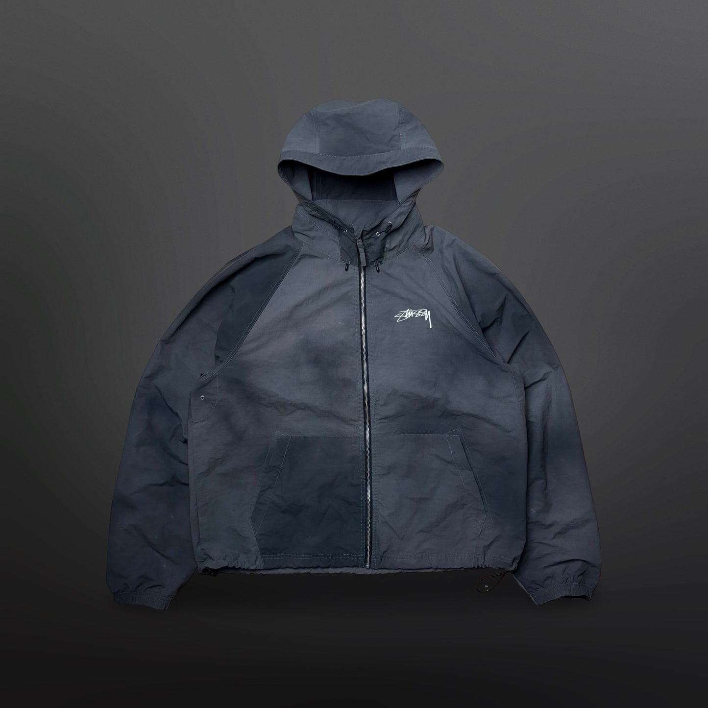 Stüssy Beach Shell Wave Dye Jacket – Sort (XL)