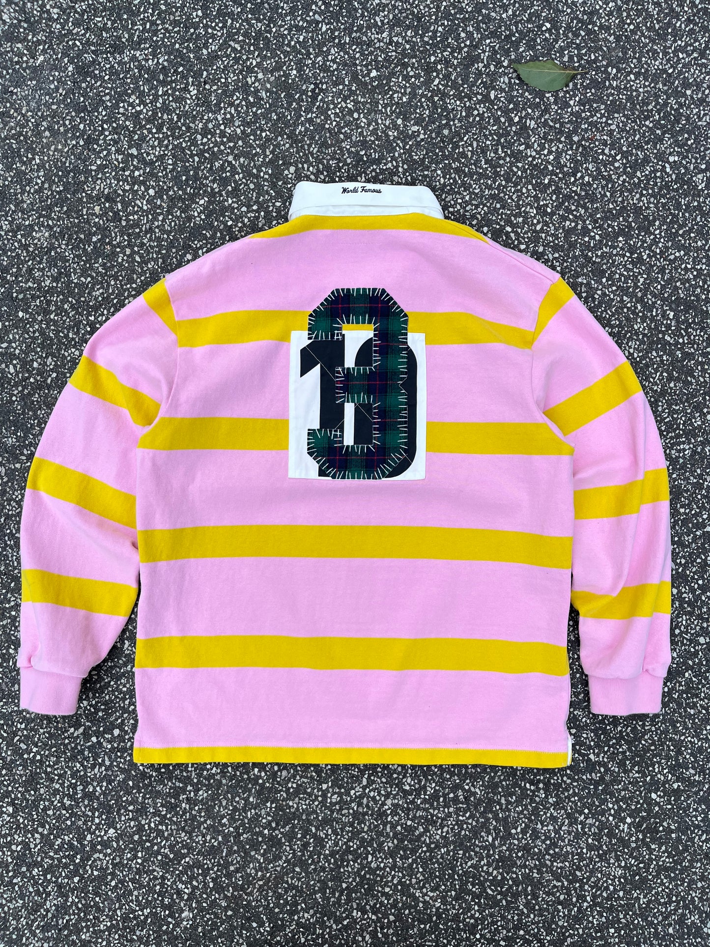 Supreme Stripe Rugby Pink/Yellow, Str. M